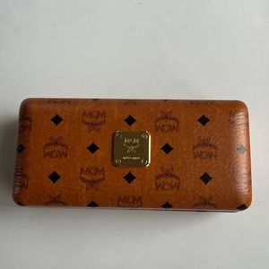 MCM | Brown Leather Sunglass Case with Cloth